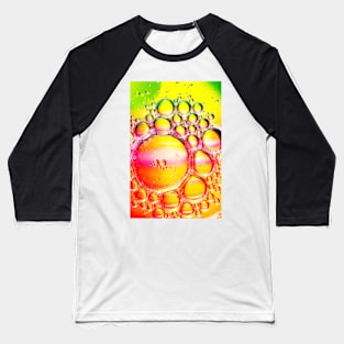 Orange Yellow and Green Oil and Water Baseball T-Shirt